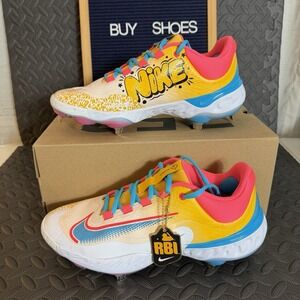 Nike RBI x Alpha Huarache Elite 4 Low Metal Baseball Cleats FZ7345-700 Size 9